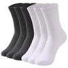 6Pairs Men Socks Cotton Breathable Black White Business Spring Summer for Male Sock Plus Size EU40-47