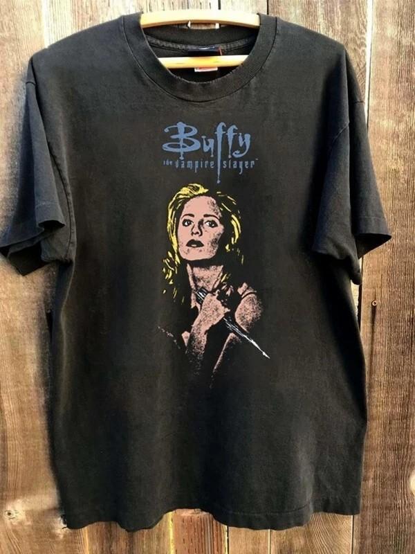 Buffy The Vampire Slayer Movie Basic black RemJWe T shirt vtg Men Women