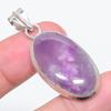 Natural Sage Amethyst Gemstone 925 Sterling Silver Jewelry Pendant 1.85" K3Q47