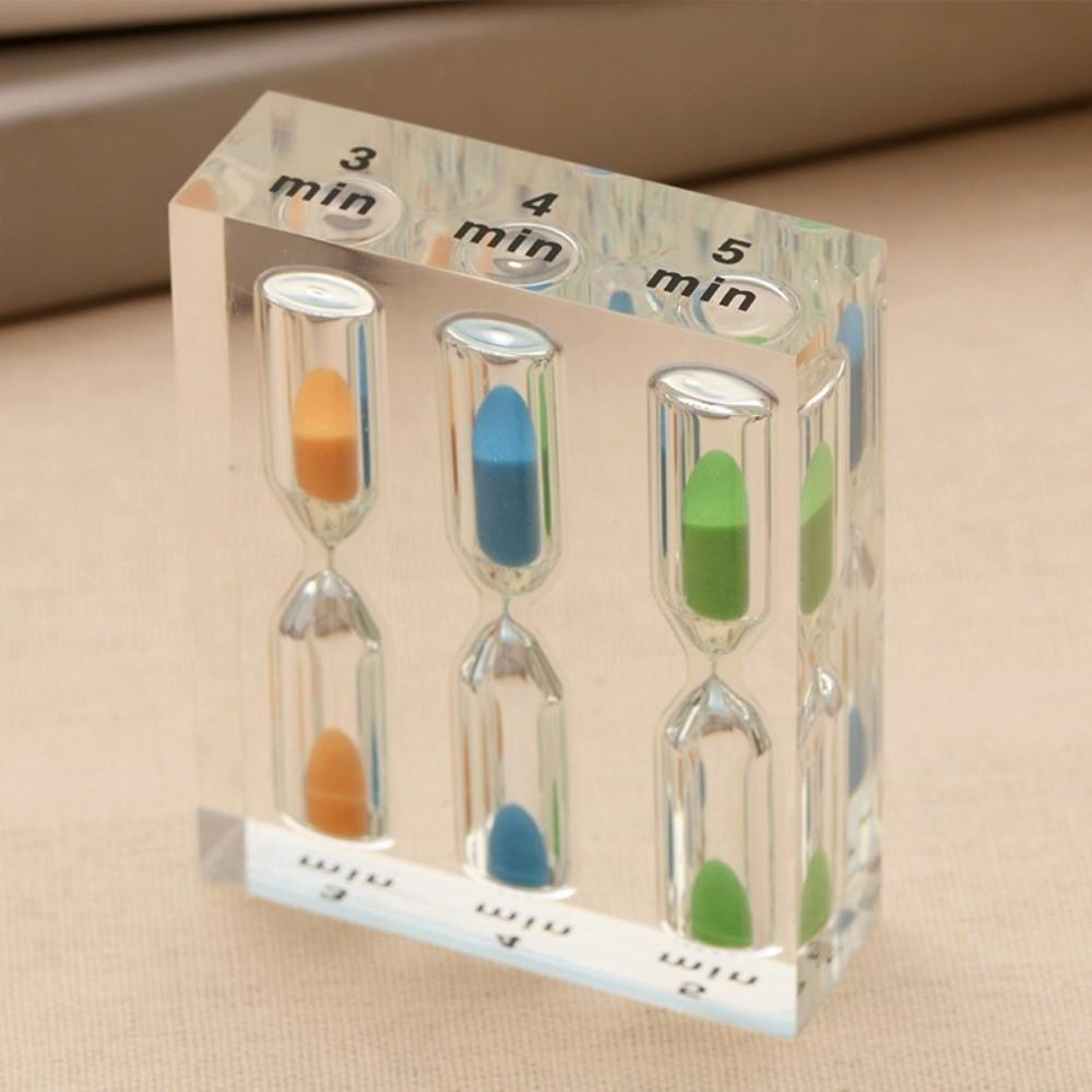 Colorful Acrylic Hourglass Timer Portable Sand Timer Clock 1/2/3/4/5 Minutes Hourglass School Use