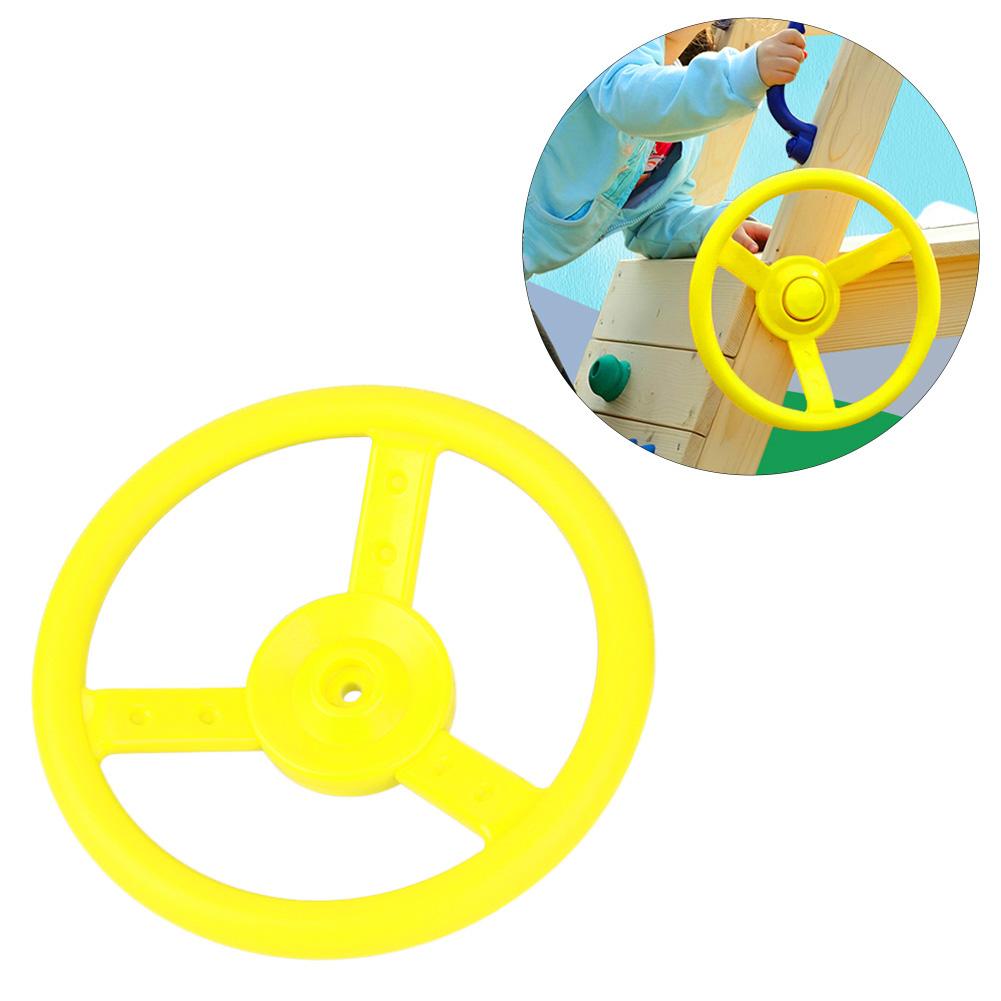 Plastic Outdoor Playground Small Steering Wheel Toy Swing Set Accessories (yellow)