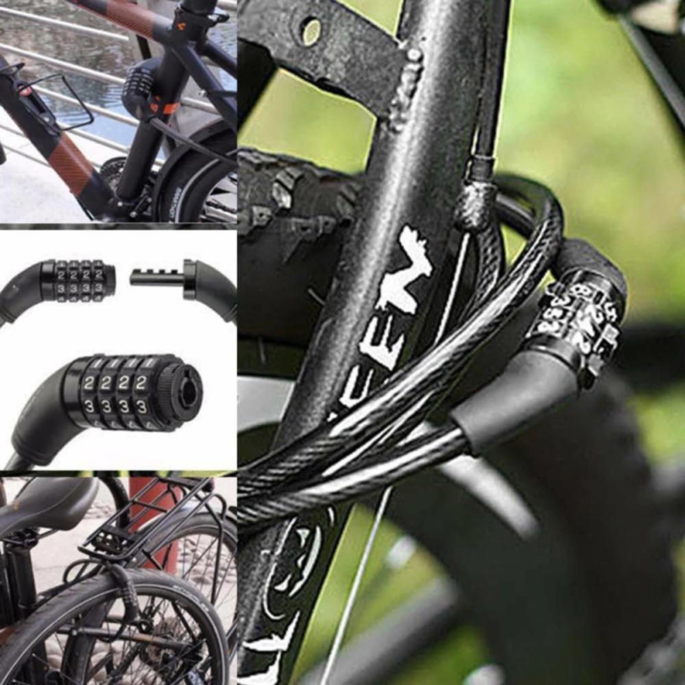 Strong Heavy Duty Resettable Cable Chain 4 Digit Password Combination Number Bike Lock Padlock