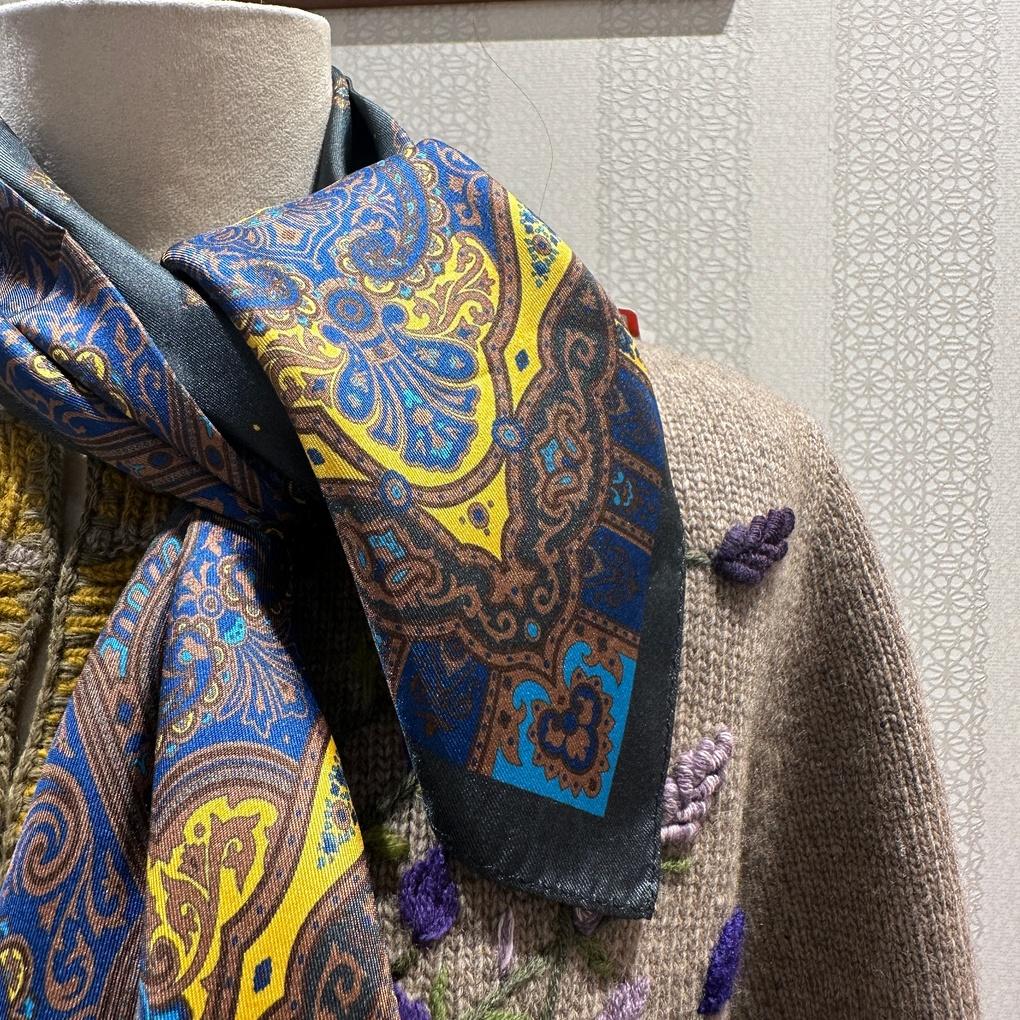 Vicolique Silk Print Scarf B234AM3040