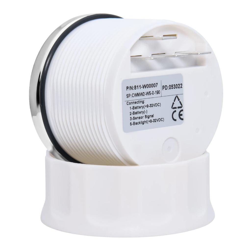 52MM Water Level Gauge 100-500mm 0-190ohm Stainless Steel Water Level Gauge Sensor For Boat Car With Red Backlight 9-32V