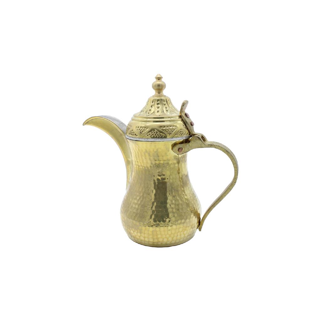 Латунь татуировки руки отрегулировала цвет золота кофейника Далла Мрра 29 см