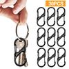 30 шт. S-образные карабины, маленькие карабины из сплава, портативный брелок, зажим, крошечный зажим, карабины, снаряжение для кемпинга