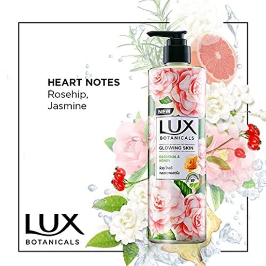 Гель для душа Lux Botanicals Glowing Skin с экстрактами гардении и меда для женщин, 100% натуральные экстракты, без парабенов, 450 мл