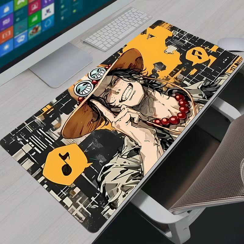 One Piece PortgasD Ace Mouse Pad Notbook Gamer Keyboard NonSlip Rubber Computer Carpet Desk Mat PC Gaming MousePad Youth Gifts