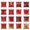 Xmas Linen Cotton Pillow Case Cushion Cover Merry Christmas Decoration Home