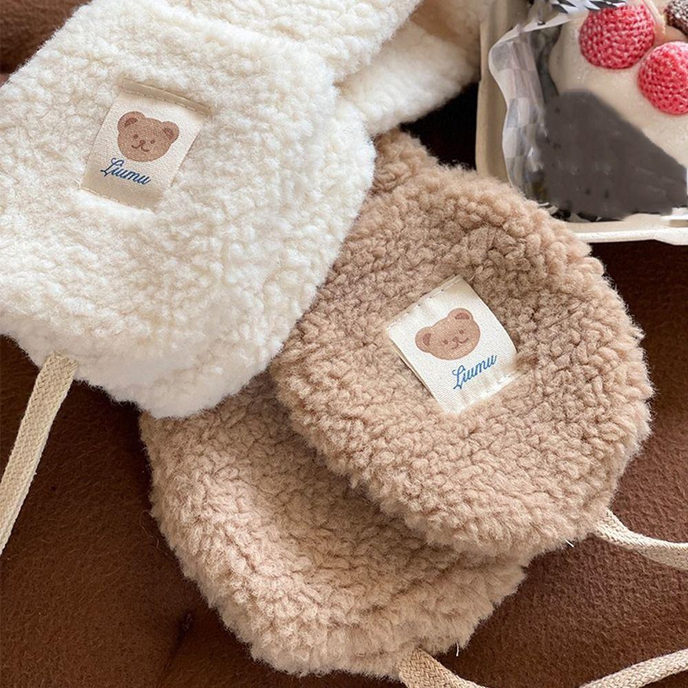 Windproof Plush Ear Cover Cute Bear Soft Plush Earflap New Ear Warmer Winter
