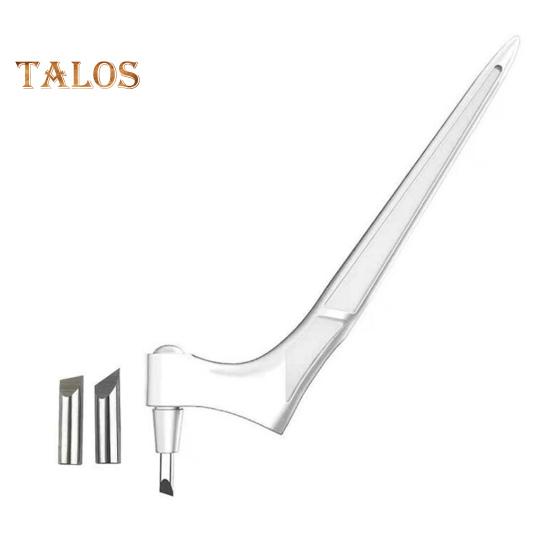 Инструмент для резки поделок Ручка с эргономичной ручкой Вращающееся на 360 градусов лезвие Ручка-резак из нержавеющей стали Инструмент для вырезок из бумаги Инструмент для поделок своими руками