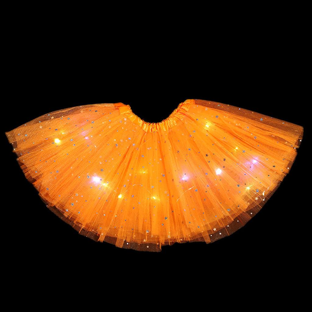 Children's Luminous Yarn Skirt Ballet Skirt Dance Costumes Yarn Skirt Performance Props LED  Costumes