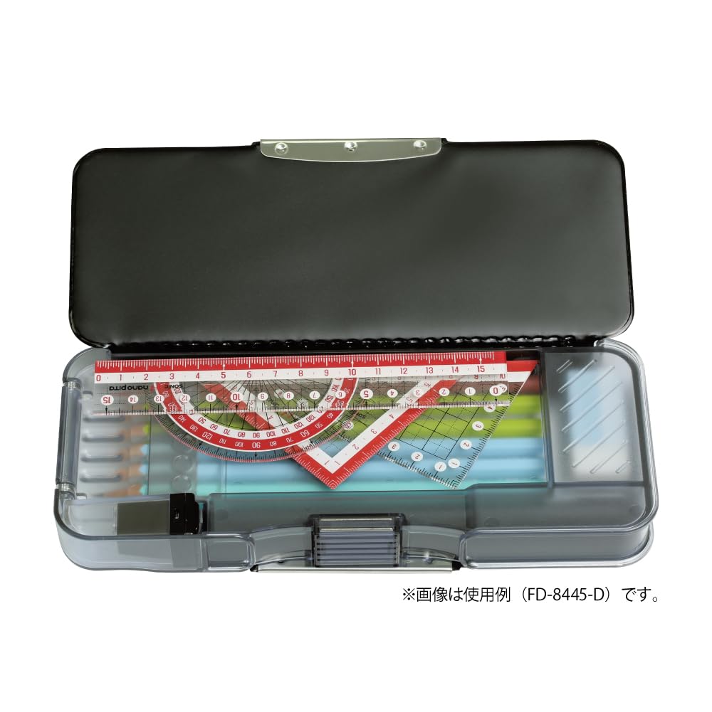 Sonic Pencil Check Pencil Case with Double Sheet Uka Navy Double-Sided Reinforcement, Support, FD-8445-K
