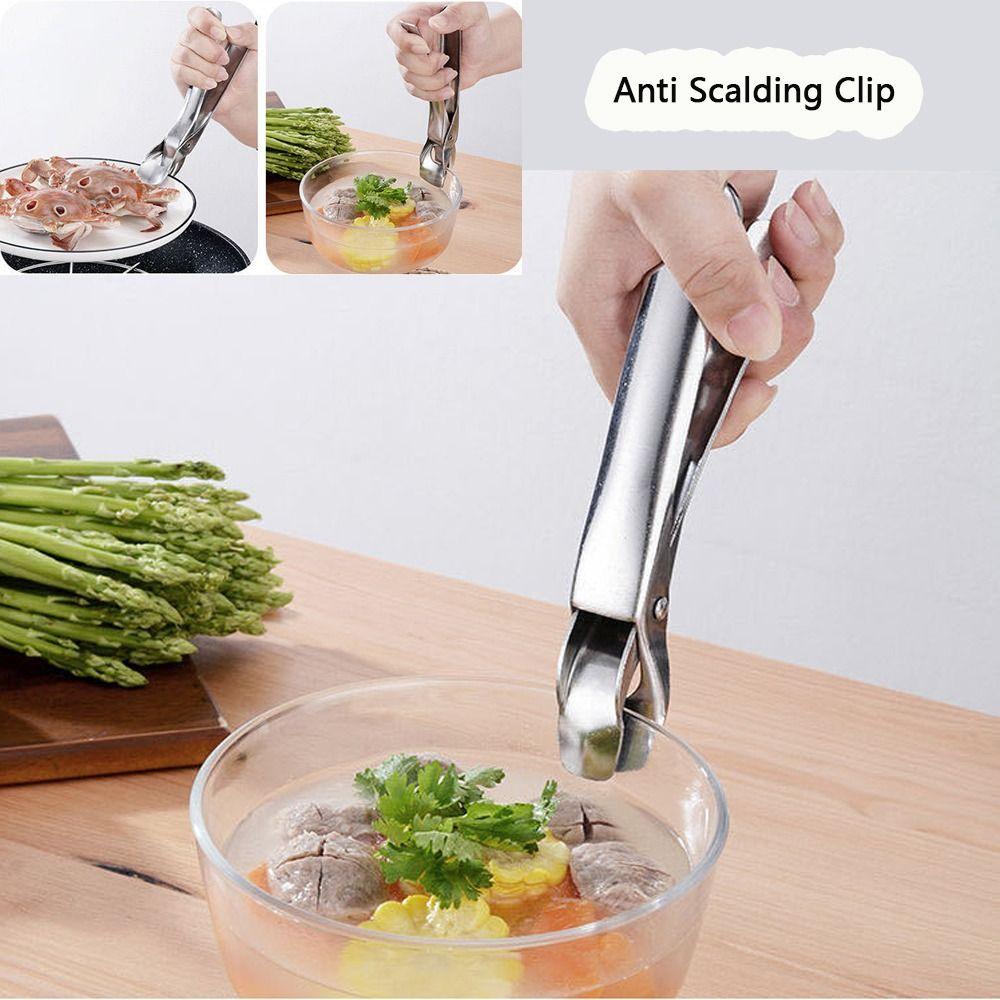 Stainless Steel Anti Scalding Clip Non-slip Pot Clips Durable Kitchen Bowl Clip