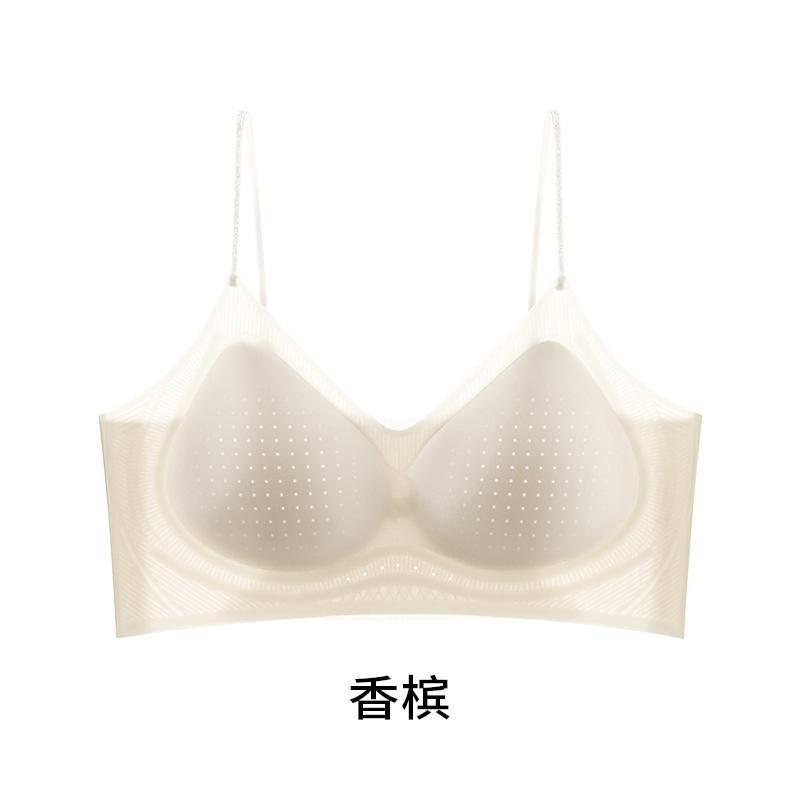 New Cool Ultra-thin Seamless Underwear Women's Double Soft Support Comfortable Breathable Vest Bra Women