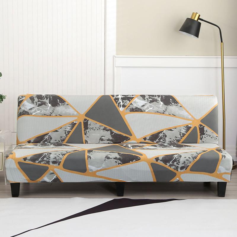 Чехол на футон без рукавов с цветочным принтом, эластичный чехол на диван-кровать, защитник мебели без подлокотников с эластичным низом, 1 шт.