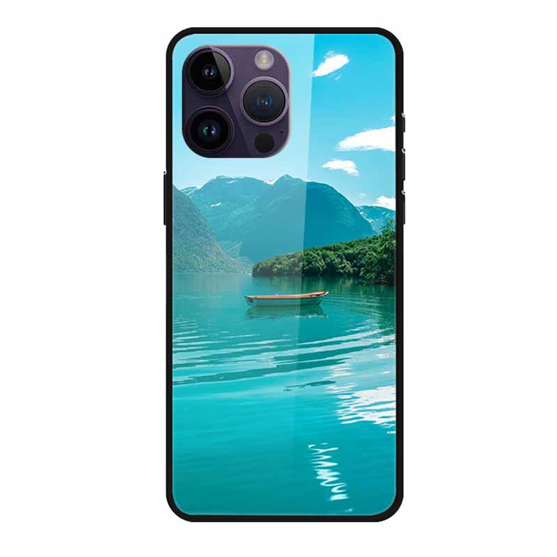 Закаленное Стекло Чехол Для iphone 15 Pro Max Чехол Жесткое Стекло Задняя Крышка Мягкий ТПУ Бампер Для iphone 16 Pro Max Чехол для Телефона 16Pro Max