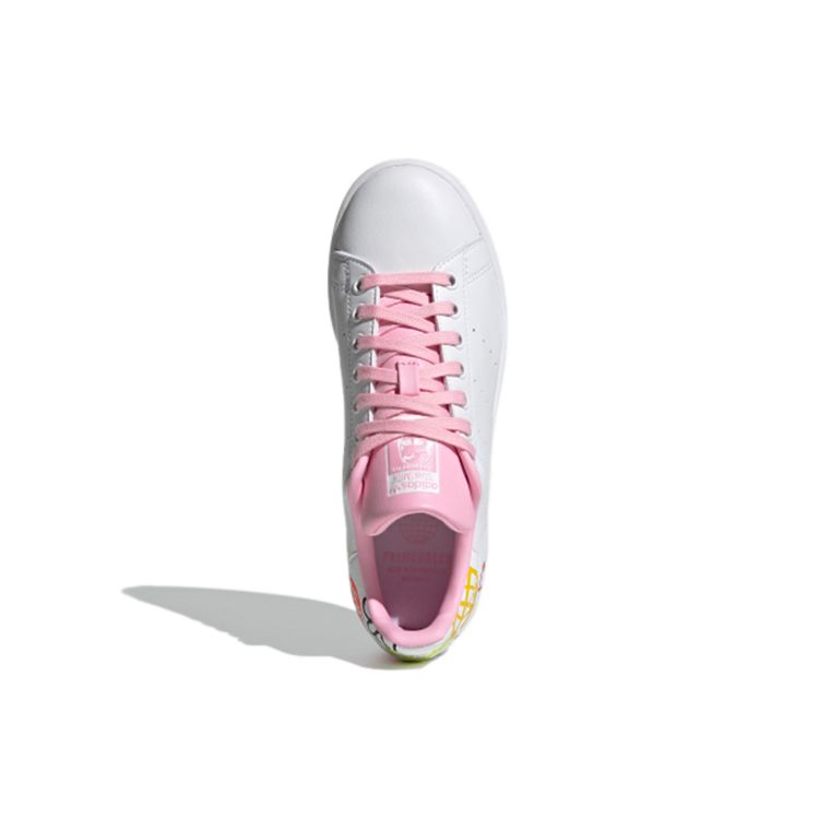 Adidas Stan Smith Doodle - Бело-розовые женские кроссовки Cloud-White True-Pink FX5680