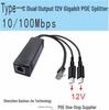 POE Splitter with Dual Power Outputs, Two Type-C / USB / DC Ports, 12V/5V Module