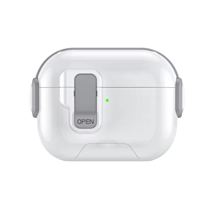 Для AirPods 4 Новый Однотонный Замок Переключатель TPU PC Ударопрочный Защитный Чехол-Крышка для Наушников с Подставкой Для Apple AirPods Pro 3 2