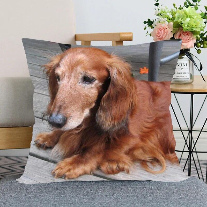 Такса животное Лидер продаж наволочка новогоднее украшение свадьба