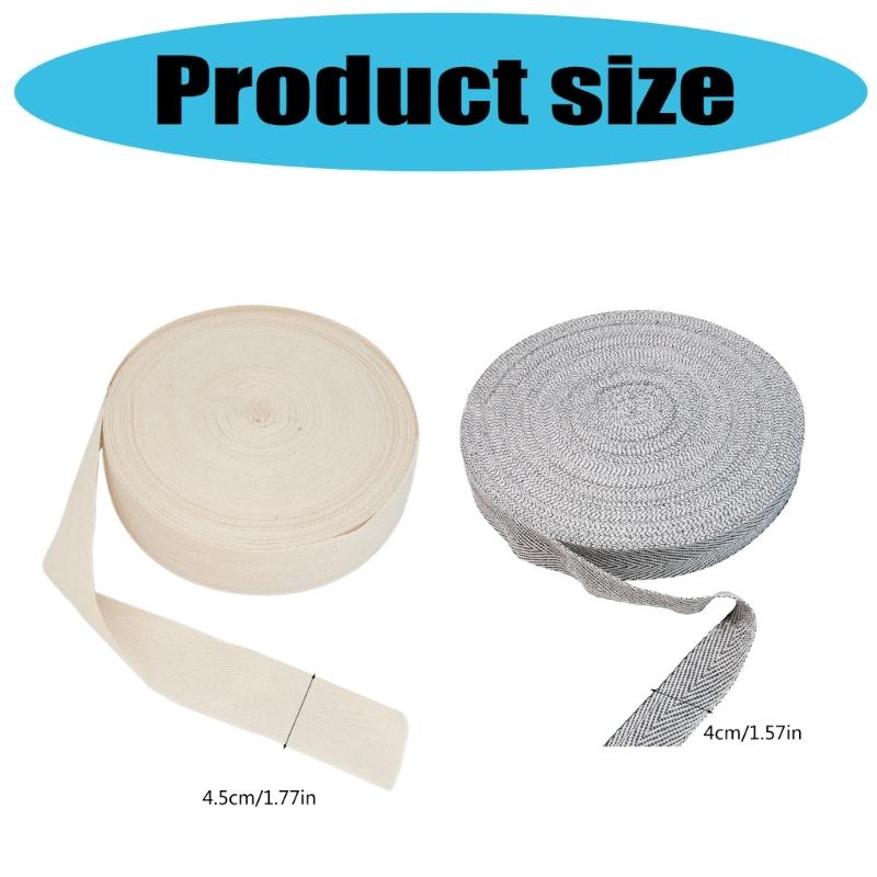Herringbone Cotton Webbing Tape 10 Yards Long Cotton Ribbon Bias Binding Tape Herringbone Webbing Trim for Rug Making