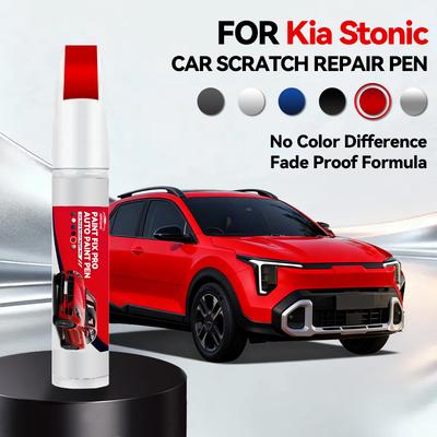 Ремонтный маркер для краски автомобиля для Kia Stonic 2017-2025, аксессуары для ремонта царапин краски, Белый U4, Красный SQ, Черный 9B, Серый Шторм, Синий