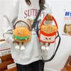 Doll Cartoon Hamburger Bag Fluffy Shoulder Bag Casual Plush French Fries Handbag  Children