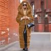 Luxury Long Faux Fur Coat Hooded Winter Fur Jacket Women Fur Robe Windproof Design Long Sleeve Cardigan Warm Thick Large Size