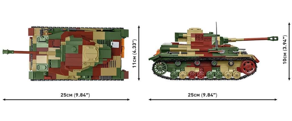 COBI Историческая коллекция Танк PzKpfw IV G времен Второй мировой войны Ausf.