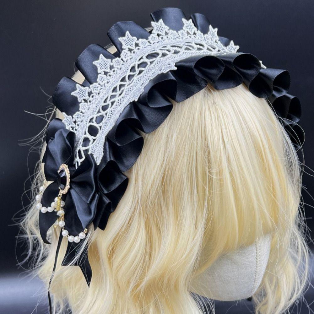 Multicolor Bowknot Ribbon Headwear Hair Accessories Sweet Hairband Lolita Lace Headband  Female
