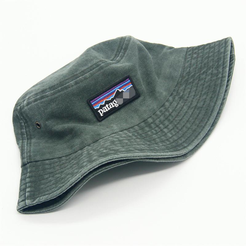 Cotton Bucket Hat With Embroidered Letters For Sun Protection And Casual Wear