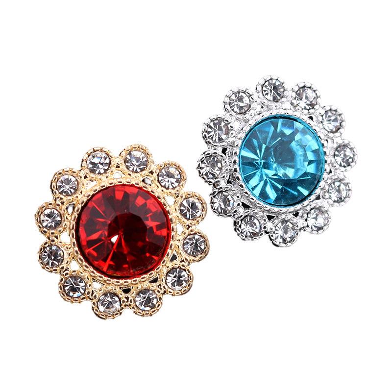 5 шт. Кристальная бриллиантовая пуговица Женское пальто Куртка Маленькая ароматная жемчужная пуговица Металлическая бриллиантовая пуговица для кардигана Меховая пуговица