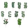 1 букет, искусственное растение без полива, многоразовое цветостойкость, отличные декоративные искусственные листья эвкалипта, стебли для гостиной