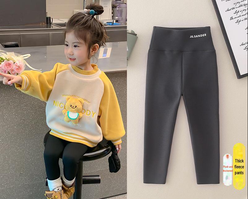 Стильная толстовка Plus Velvet для девочек - Коллекция уличной моды Осень/Зима 2024