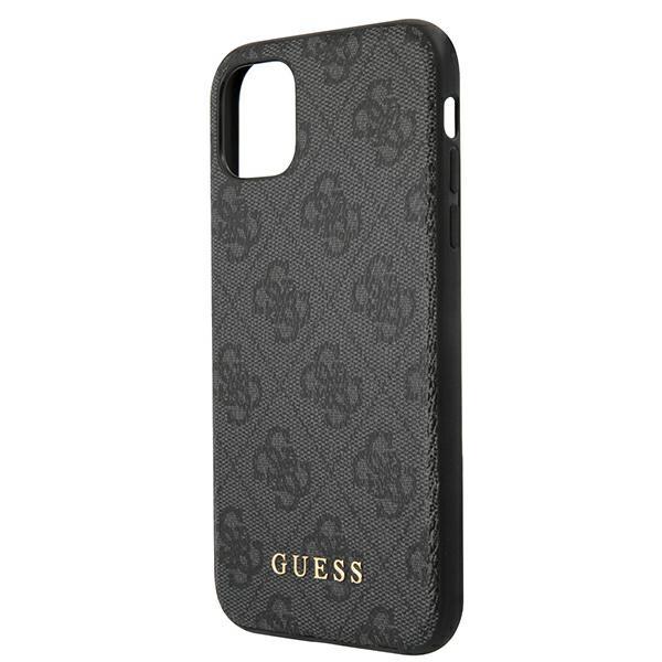 Guess Guhcn61G4Gfgr Iphone 11 / Xr 6,1Szary/Grey Hard Case 4G Metal Gold Logo