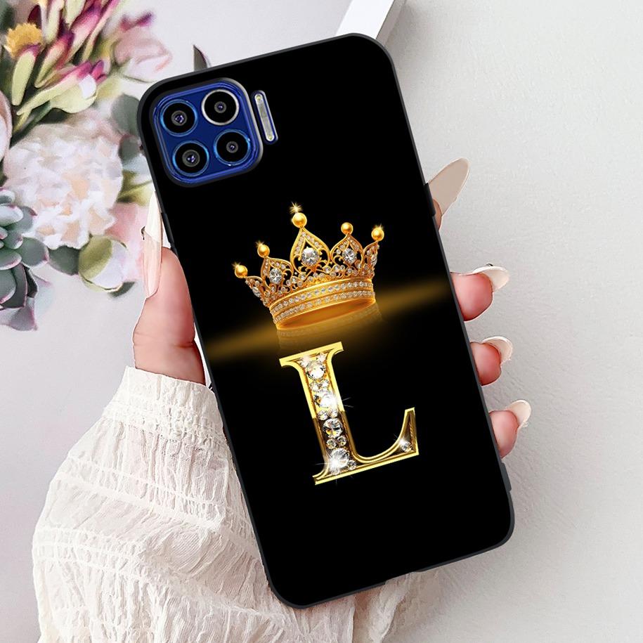 Чехол для Motorola One 5G Популярные буквы Цветочная корона Мягкий силикон Ударопрочный ТПУ Чехол для пары Для телефона Moto One 5G 2020