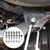 Side Step Hardware Mounting Kit No.68044460AA/82212003 - Car Bolts - for Dodge for Ram 1500 2009-2012 Metal Silver Tone - 1 Set