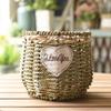 Пасторальная скандинавская плетеная цветочная корзина-сумка для композиций из сухоцветов и горшка с суккулентом