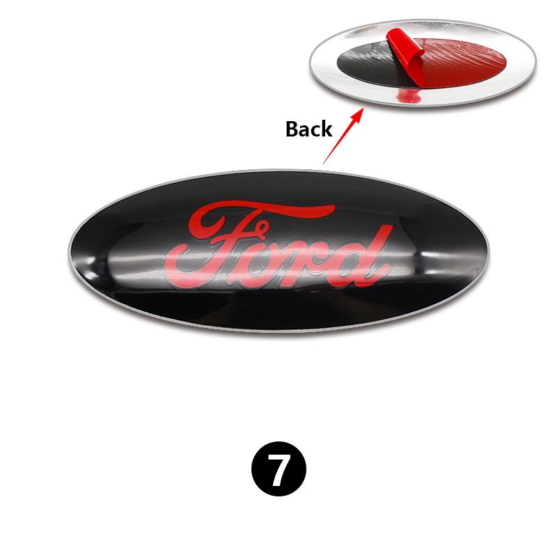 3D Aluminum Car Front Rear Badge Emblem Overlay 12.5cm For Ford Ranger Explorer Focus Fiesta Kuga Auto Tuning Styling Accessory