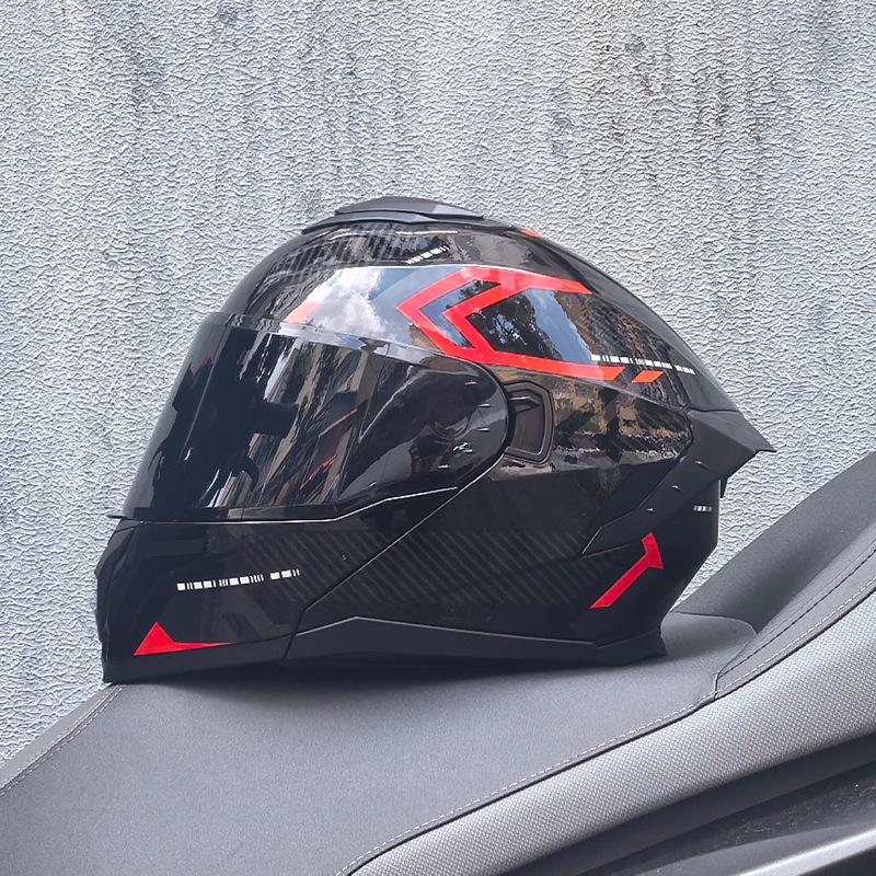 Motorcycle Helmet Men's and Women's Face-off Helmet Summer Locomotive Full Helmet Universal Safety In All Seasons