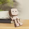 Маленькая трясущаяся деревянная фигурка человечка, украшения на приборную панель автомобиля, фигурка робота с качающимися ногами, милая трясущаяся деревянная фигурка человечка для украшения