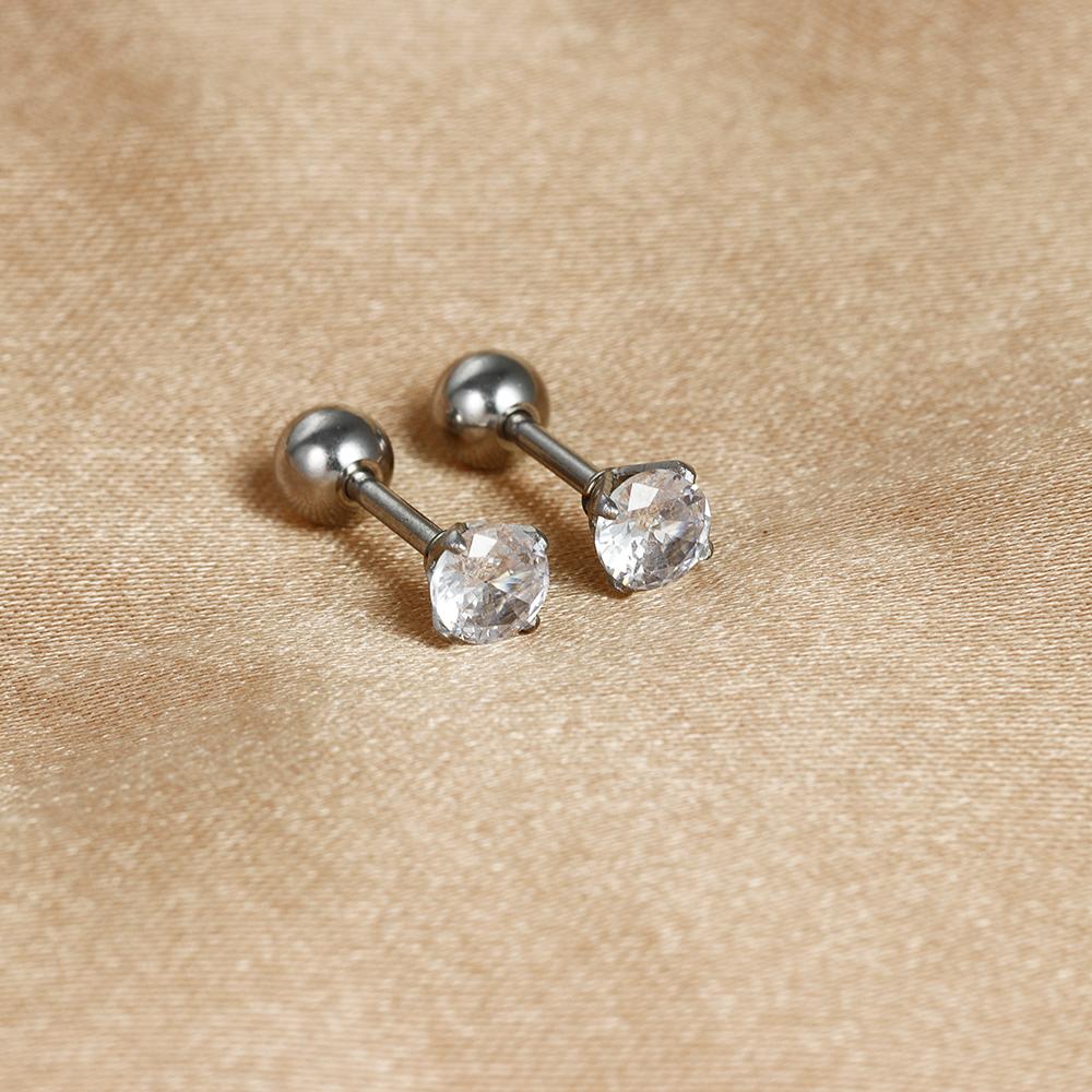 Новый дизайн Нержавеющая сталь циркон маленькие серьги-кольца для женщин Helix Tragus хрящ Conch Daith серьги-гвоздики для пирсинга ювелирные изделия