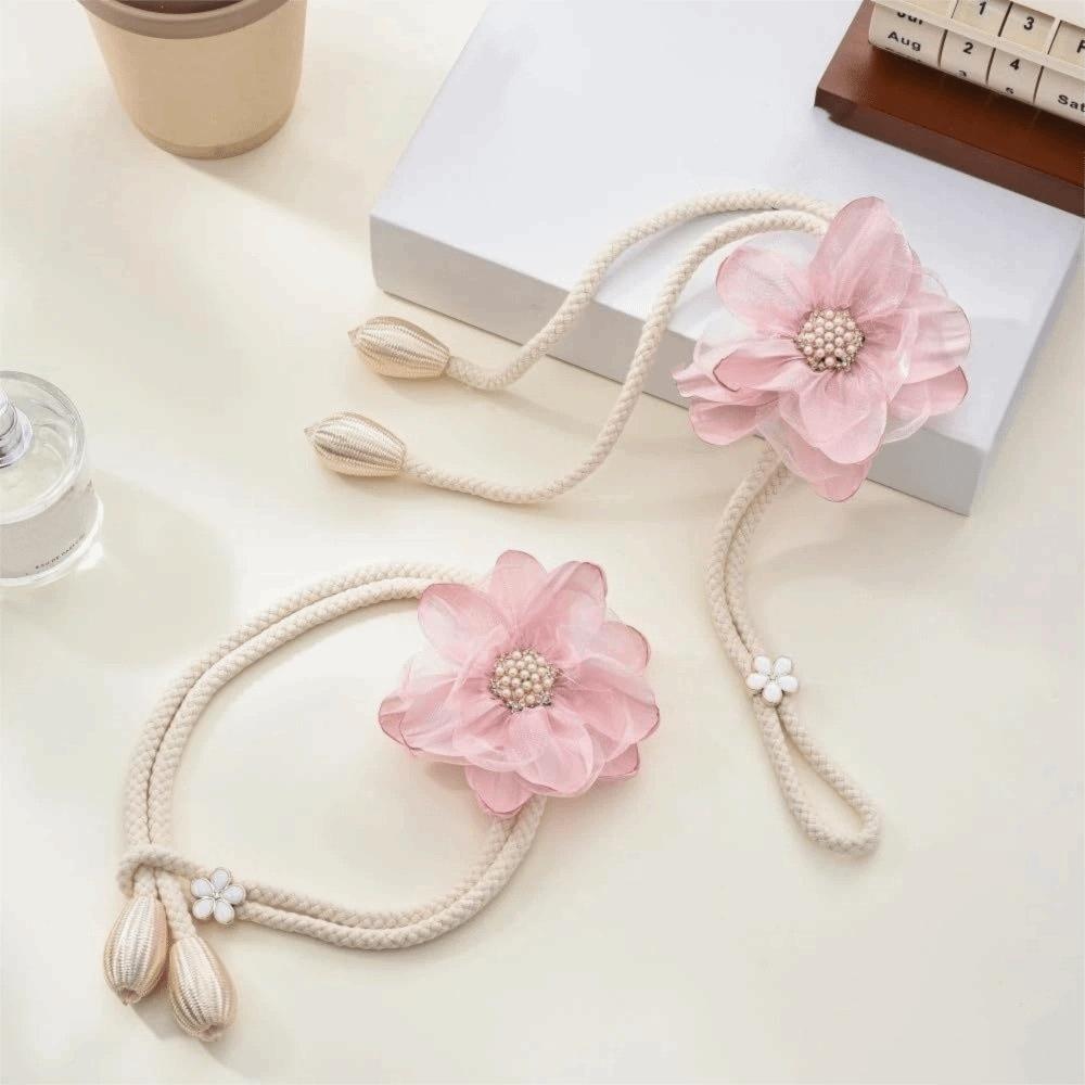 Romantic Flower Window Tiebacks Exquisite Curtain Straps Clips Curtain Tape Wedding