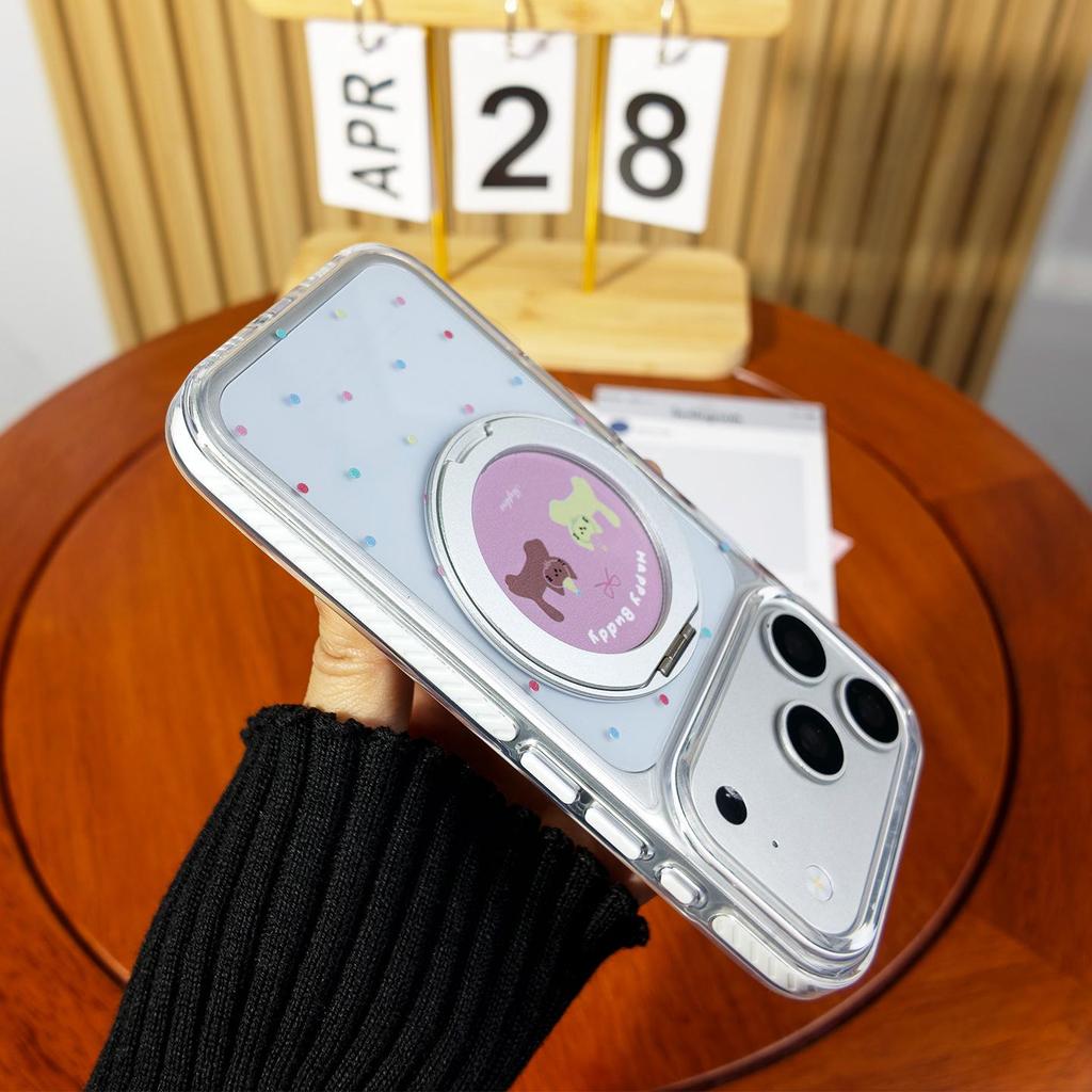 Чехол для iPhone 17 Pro Max/15 Pro с поворотной подставкой на 360°