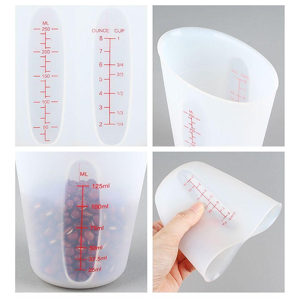 1 шт. Прозрачный силиконовый мерный стакан с мерной шкалой, ручной работы, стакан для молока, для изготовления ювелирных изделий, инструмент для выпечки