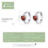 Bamoer Authentic 925 Sterling Silver Heart Cubic Zircon Hoop Earrings for Women Mini Ear Hoops