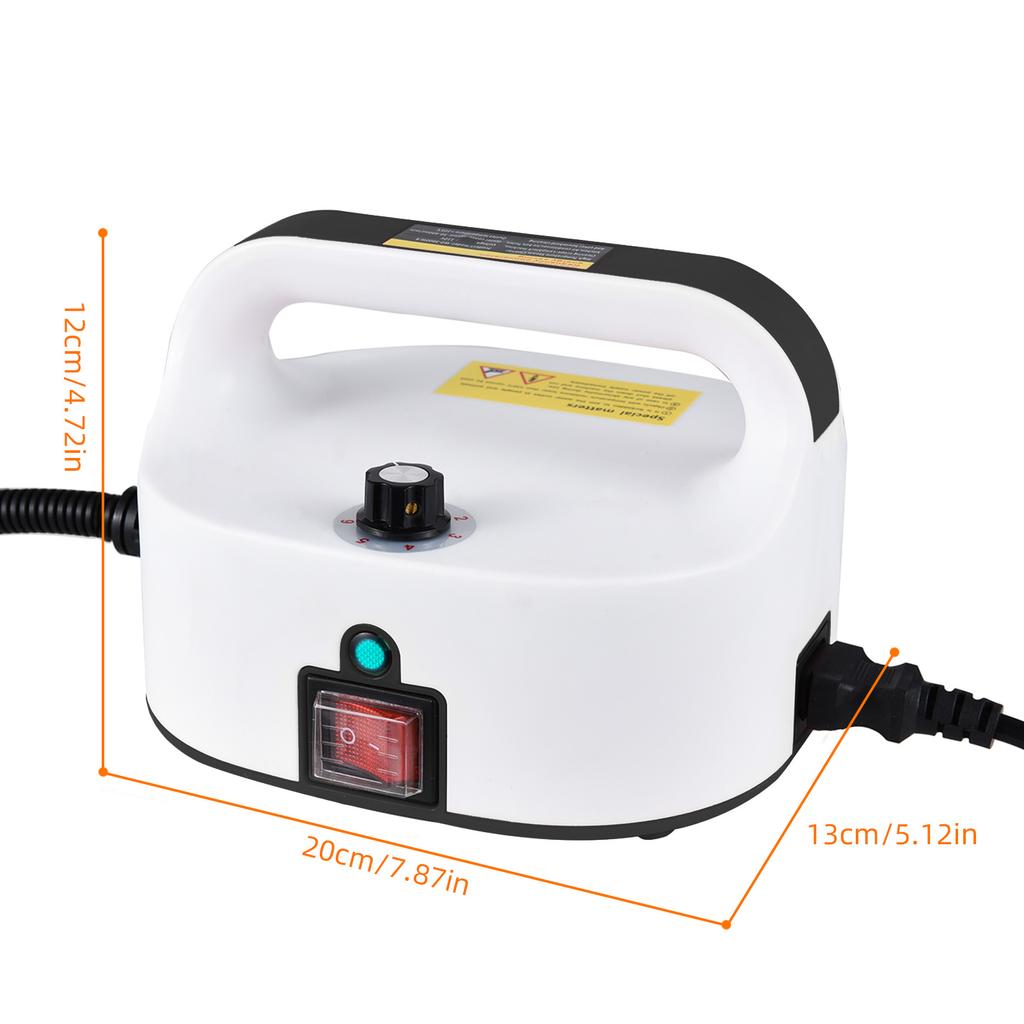 Пароочиститель под давлением без резервуара 1500 Вт 100 градусов Высокотемпературный пар за 15 секунд 6 регулируемых скоростей