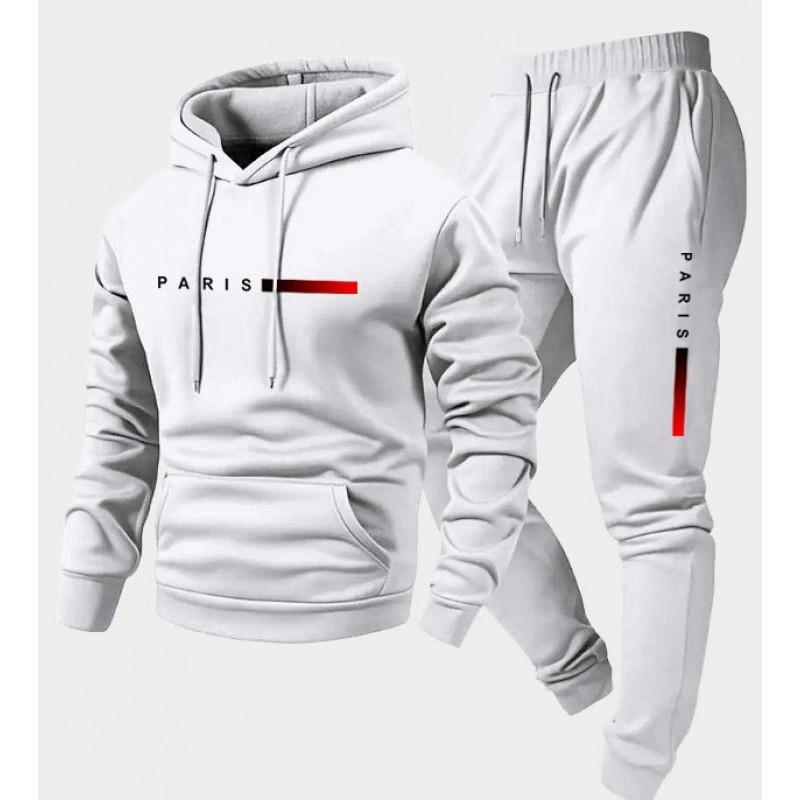 Mens Hooded Sweatshirt Tracksuit Set Cotton Blend Loungewear Young Adults