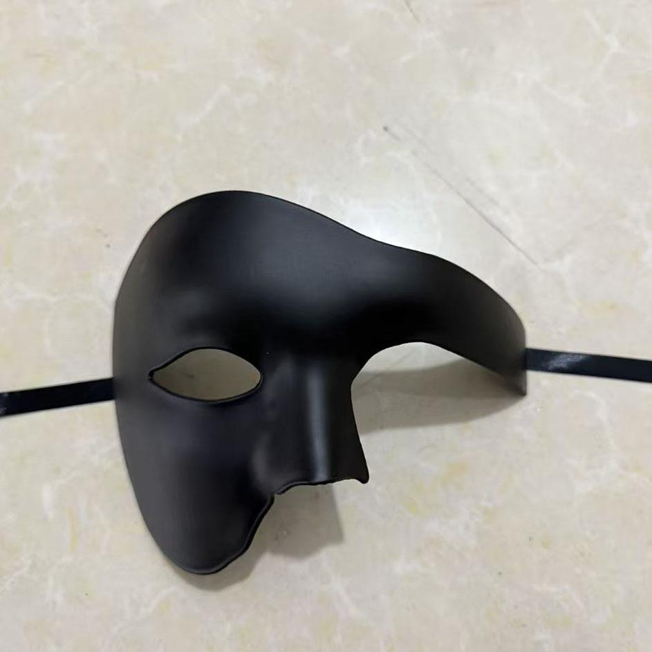 Vintage Single Eye Half Mask, Phantom of the Opera Masquerade Mask for Halloween, Cosplay & Costume Party